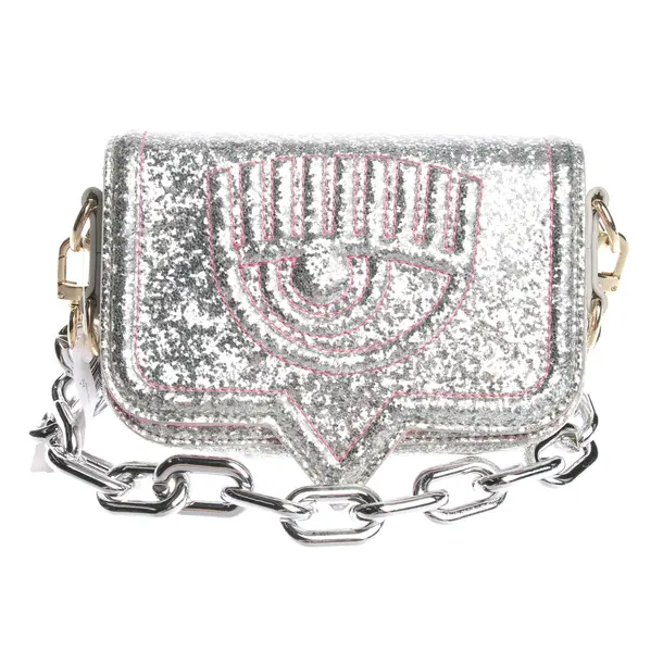 Evening Bag in Metallic, Polyester, Chiara Ferragni