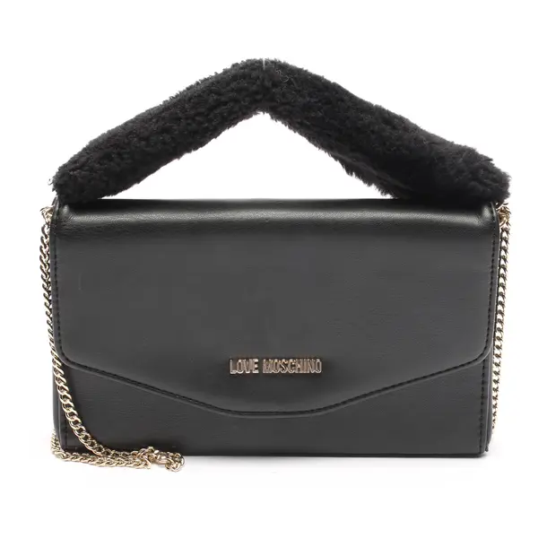 Abendtasche in Schwarz, Polyvinyl, Love Moschino