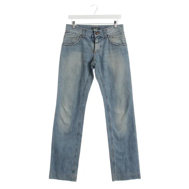 Jeans Straight Fit in Blau, Baumwolle, Dolce & Gabbana