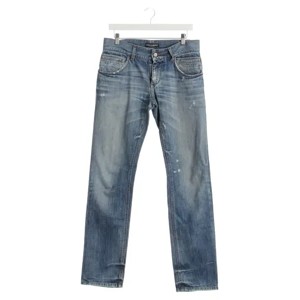 Jeans Straight Fit in Blau, Baumwolle, Dolce & Gabbana