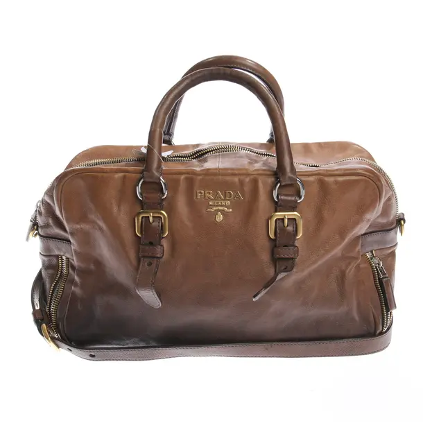 Handbag in Brown, Leather, Prada