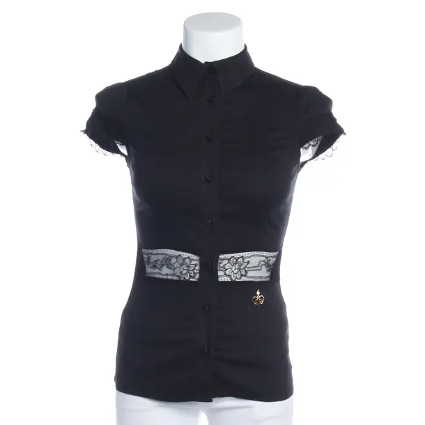 Blouse in Black, Cotton, Elisabetta Franchi