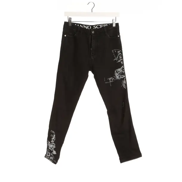 Jeans Skinny in Schwarz, Baumwolle, Ermanno Scervino