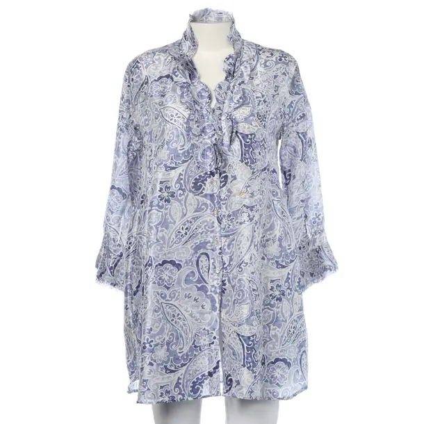 Bluse in Blau, Baumwolle, Le Sarte Pettegole