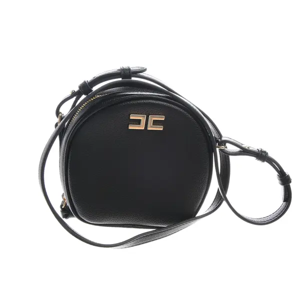 Abendtasche in Schwarz, Leder, Elisabetta Franchi
