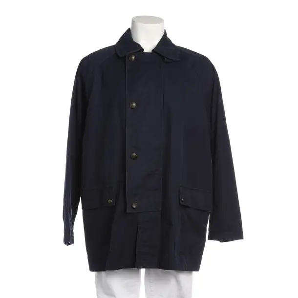 Overcoat in Blue, Cotton, Fay