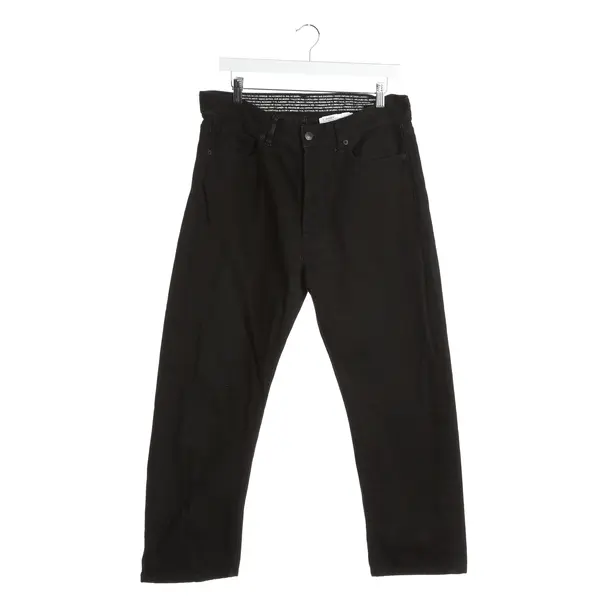 Straight Fit Jeans in Black, Cotton, Marcelo Burlon
