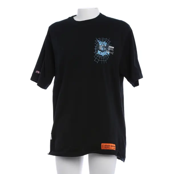 T-Shirt in Schwarz, Baumwolle, Heron Preston