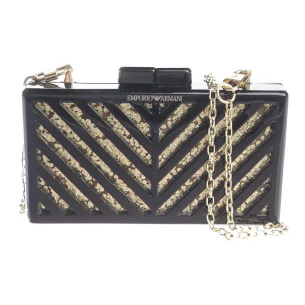 Clutch in Schwarz, Polyvinyl, Emporio Armani