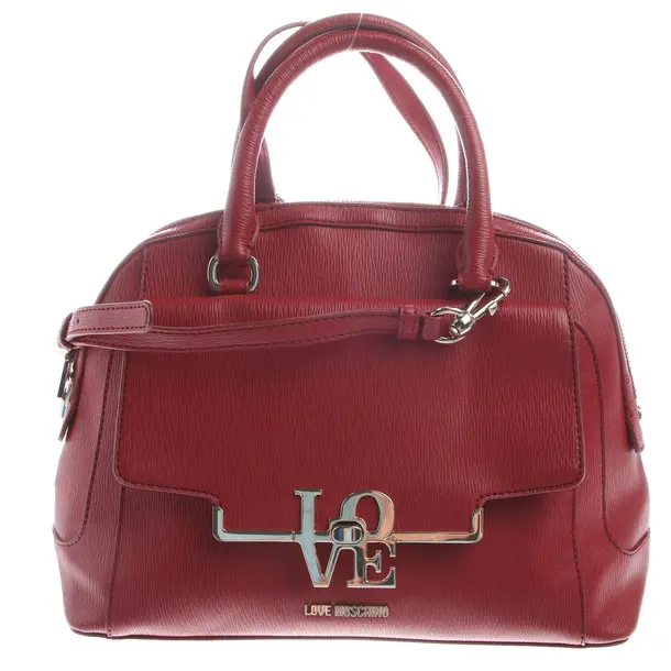 Handbag in Red, Polyvinyl, Love Moschino