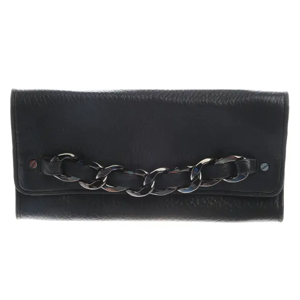 Clutch in Schwarz, Leder, Michael Kors