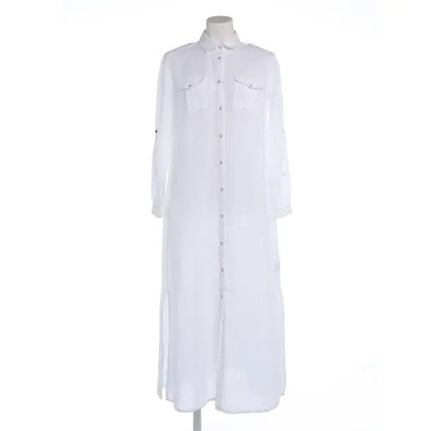 Kleid in Weiß, Leinen, Blauer USA