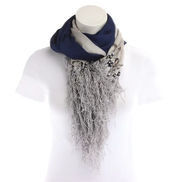Shawl in Blue, Silk, Dries van Noten