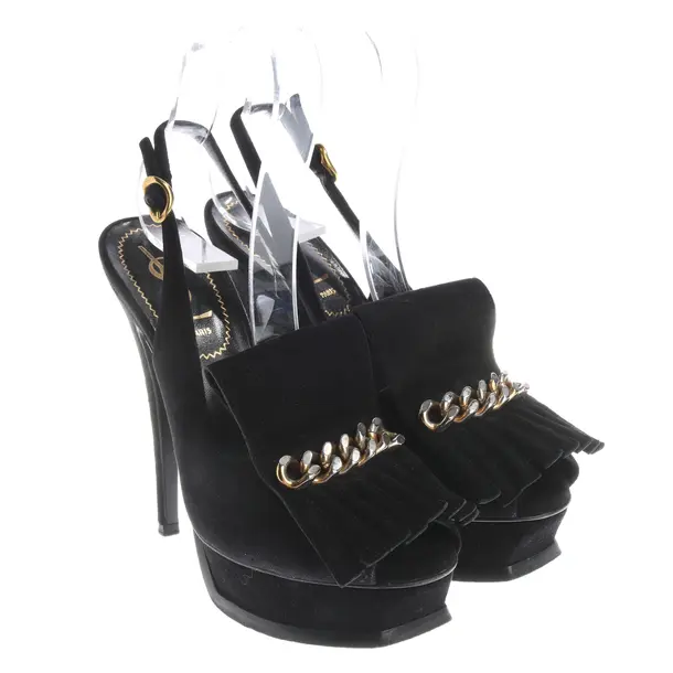Heeled Sandals in Black, , Saint Laurent