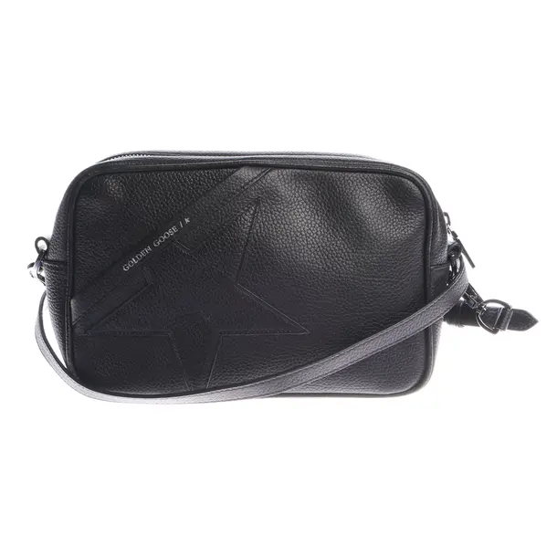 Schultertasche in Schwarz, Leder, Golden Goose