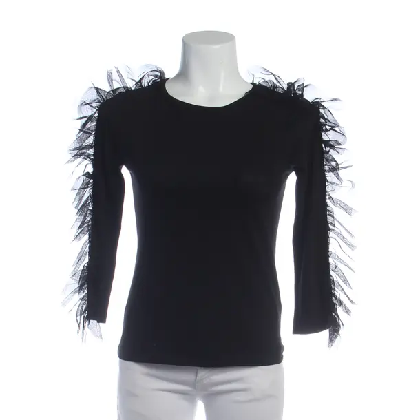 Long Sleeve Shirt in Black, Cotton, Patrizia Pepe