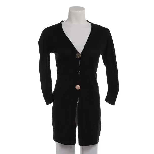 Cardigan in Black, Silk, Maliparmi