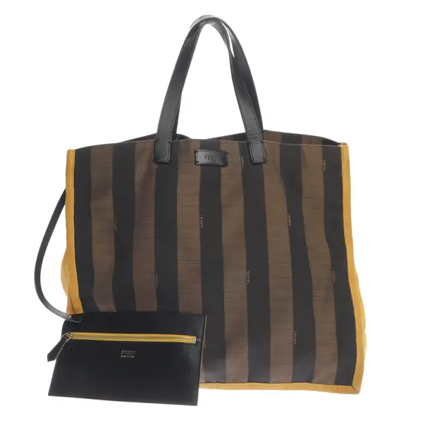 Shopper Bag in Brown, Cotton, Fendi