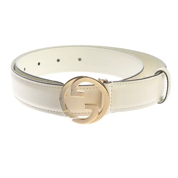 Belt in White, Leather, Gucci