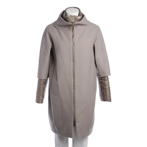 Mid-Season Coat in White, Wool, Herno