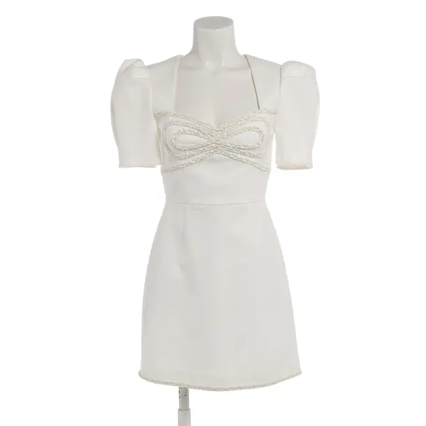 Cocktail Dress in White, Cotton, Rebecca Vallance