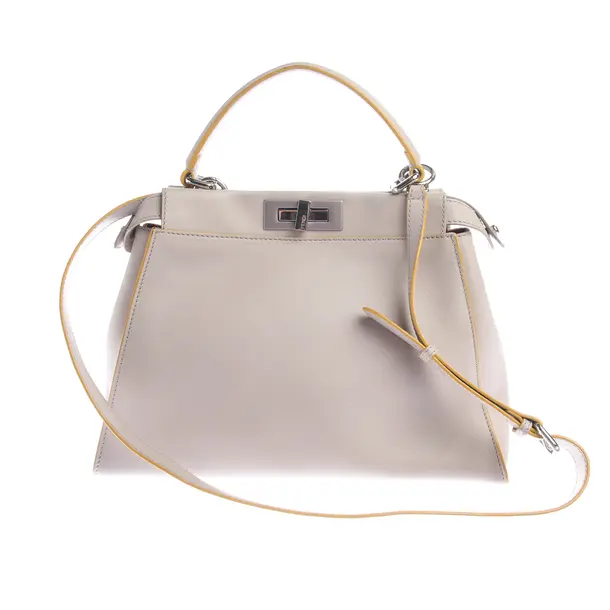 Handtasche in Grau, Leder, Fendi