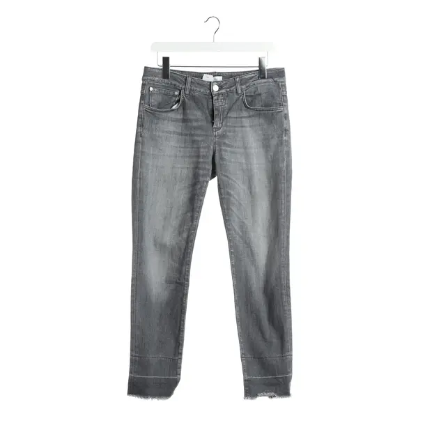 Straight Fit Jeans in Gray, Cotton, Closed