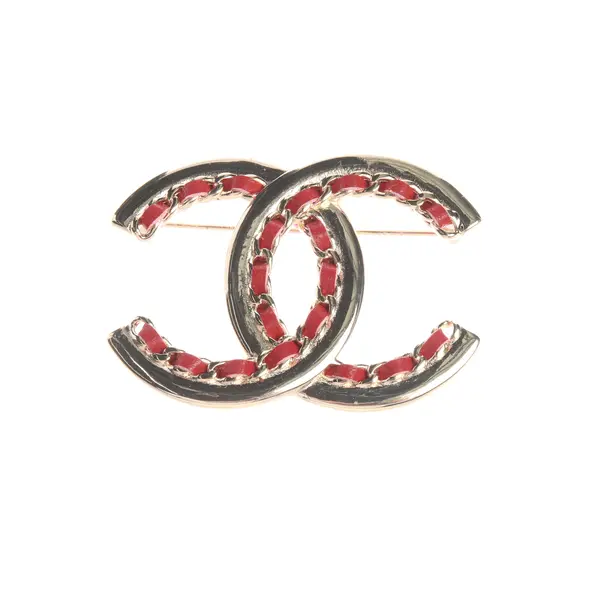 Brosche in Metallic, Metall (metallisch, metallisiert), Chanel