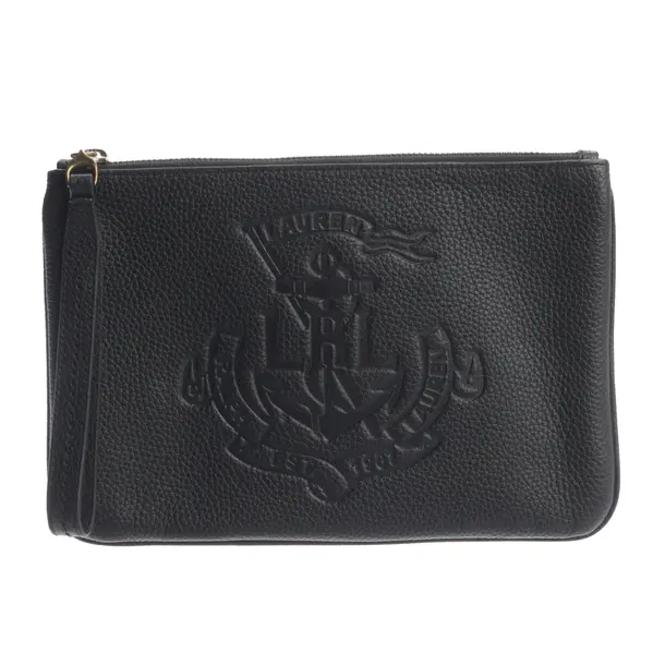 Clutch Bag in Black, Leather, Lauren Ralph Lauren