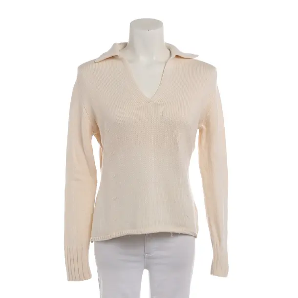 Wool Jumper in White, Wool, Repeat