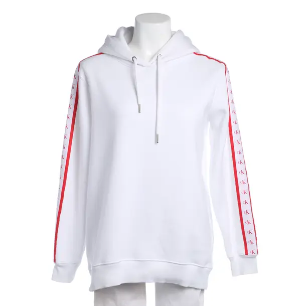 Hoodie in Weiß, Baumwolle, Calvin Klein