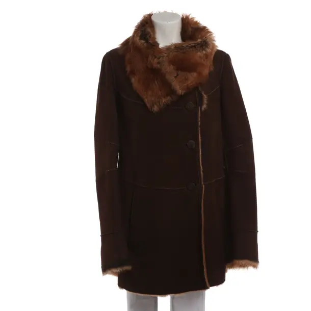 Ledermantel in Braun, Leder, Armani Collezioni