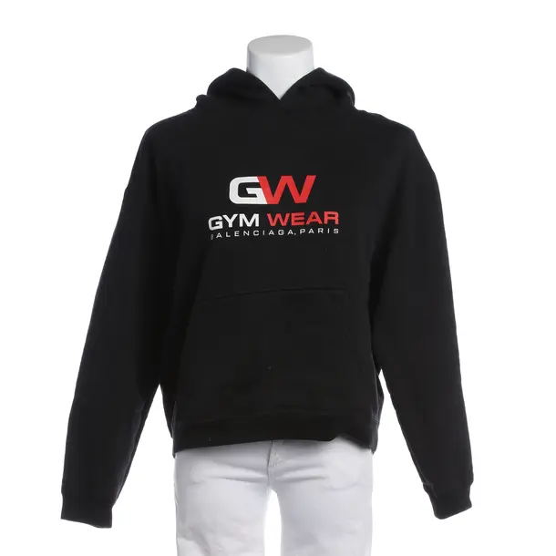 Hoodie in Schwarz, Baumwolle, Balenciaga