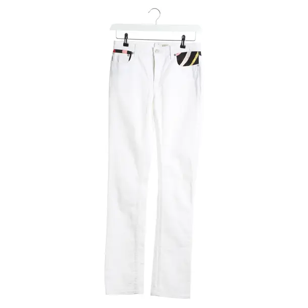 Bootcut Jeans in White, Cotton, Emilio Pucci