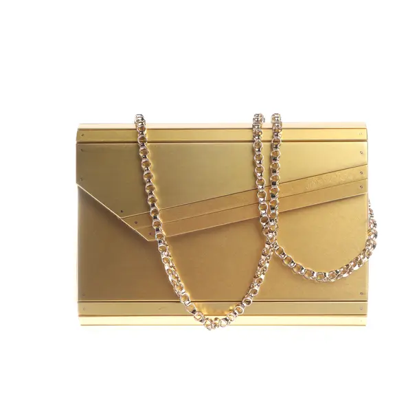 Abendtasche in Metallic, Metall (metallisch, metallisiert), Jimmy Choo