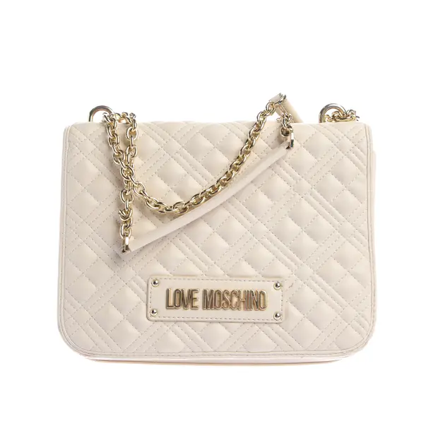 Cross Body Bag, in Nude, Leather, Love Moschino