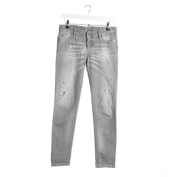 Straight Fit Jeans in Gray, Cotton, Dsquared