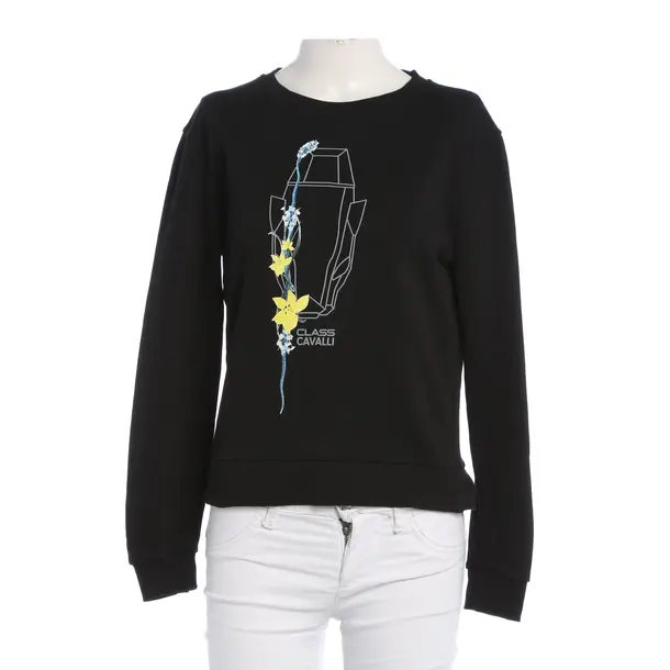 Sweatshirt, in Black, Cotton, cavalli CLASS
