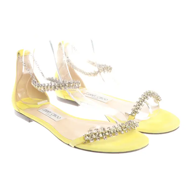 Sandals in Yellow, , Jimmy Choo
