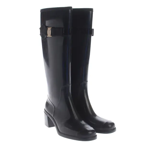 Gummistiefel in Schwarz, , Salvatore Ferragamo