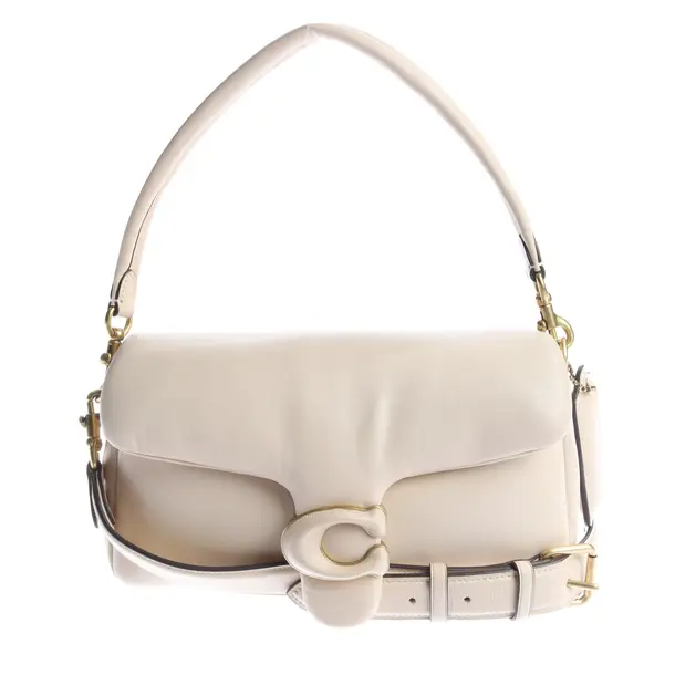 Shoulder Bag in White, Leather, Coach