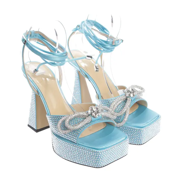 Heeled Sandals in Blue, , Mach & Mach