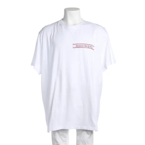 T-Shirt, in Weiß, Baumwolle, Alexander McQueen