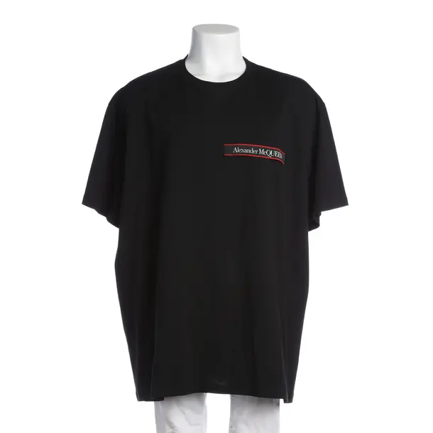 T-Shirt in Schwarz, Baumwolle, Alexander McQueen