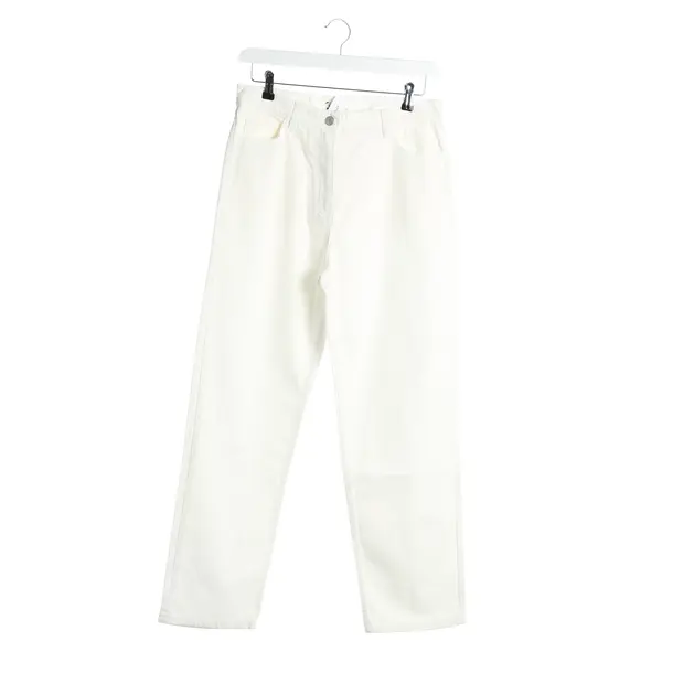 Straight Fit Jeans in White, Cotton, Magda Butrym