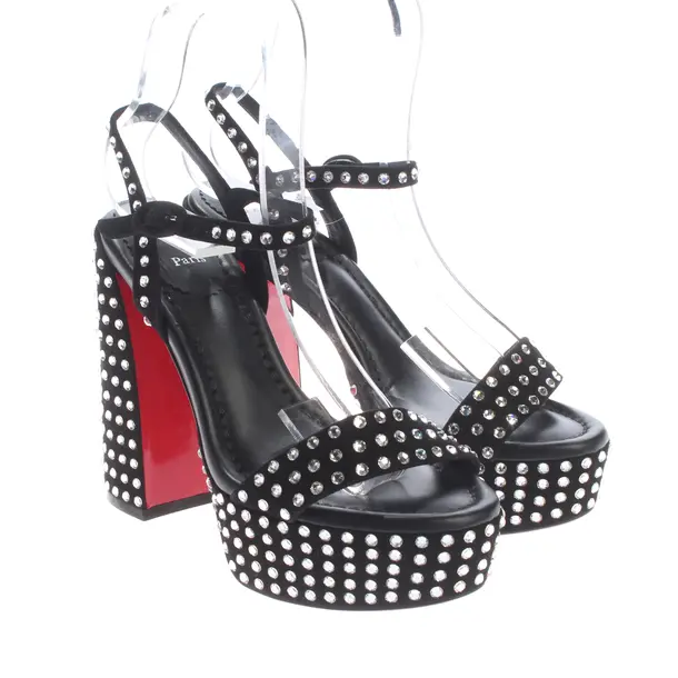 Heeled Sandals in Black, , Christian Louboutin