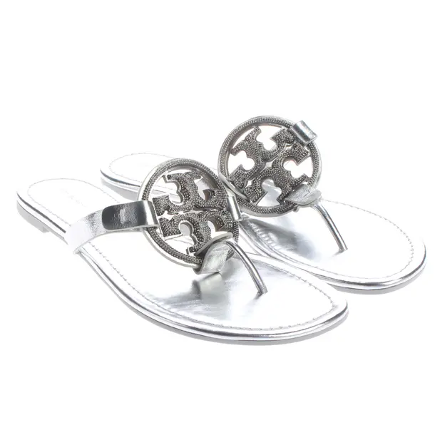 Sandalen in Metallic, , Tory Burch