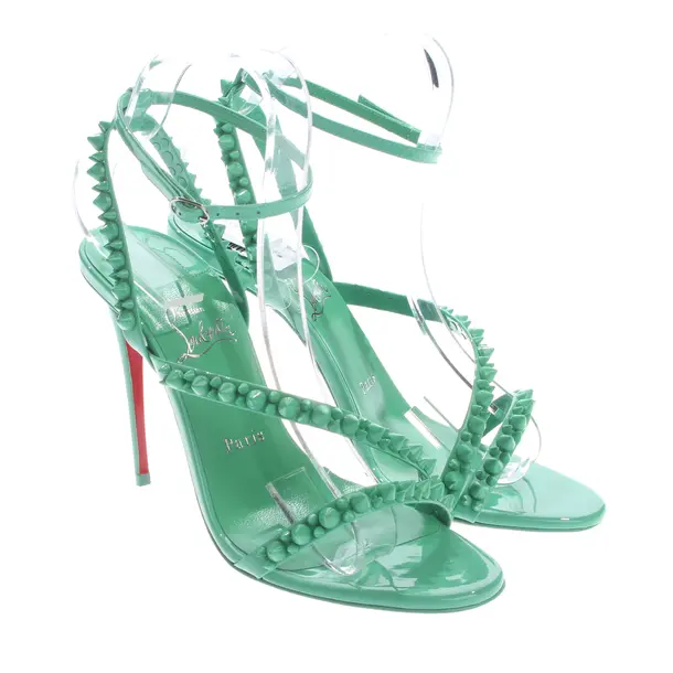 Heeled Sandals in Green, , Christian Louboutin