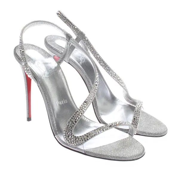 Heeled Sandals in Metallic, , Christian Louboutin