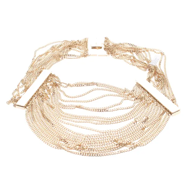 Halskette in Metallic, Metall (metallisch, metallisiert), Max Mara